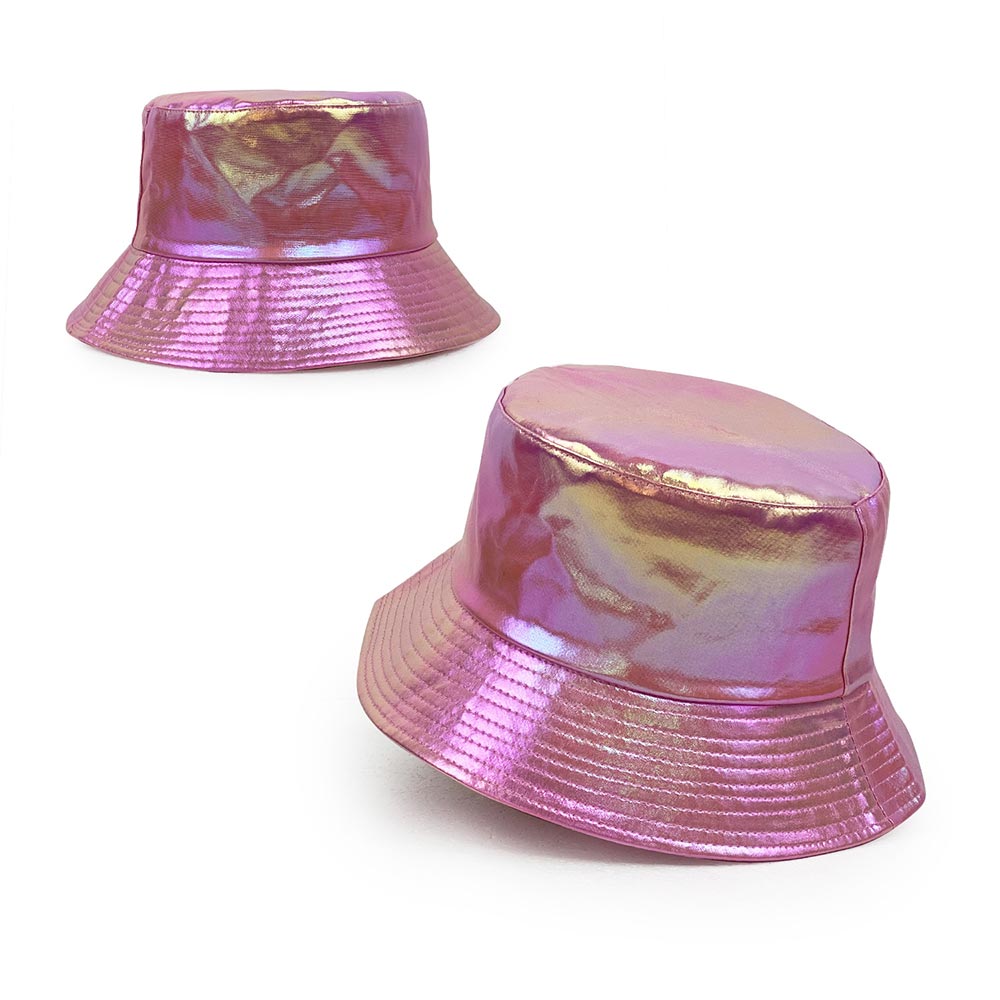 pink Polyester bucket hats