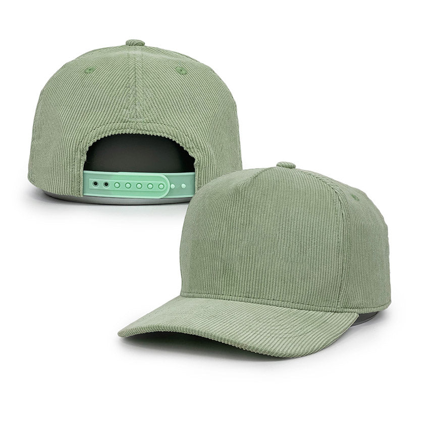 dark sea green corduroy baseball caps