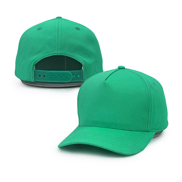 medium sea green 5 panel cotton baseball caps