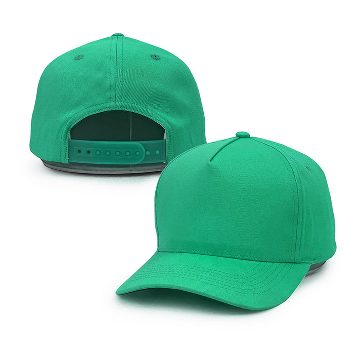 medium sea green 5 panel cotton baseball caps