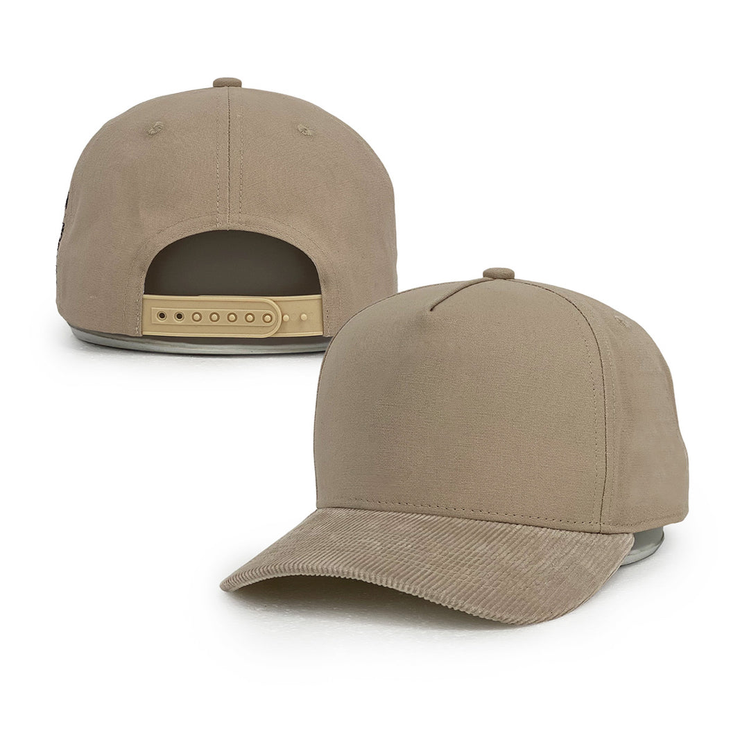 bronze 5 panel cotton baseball caps