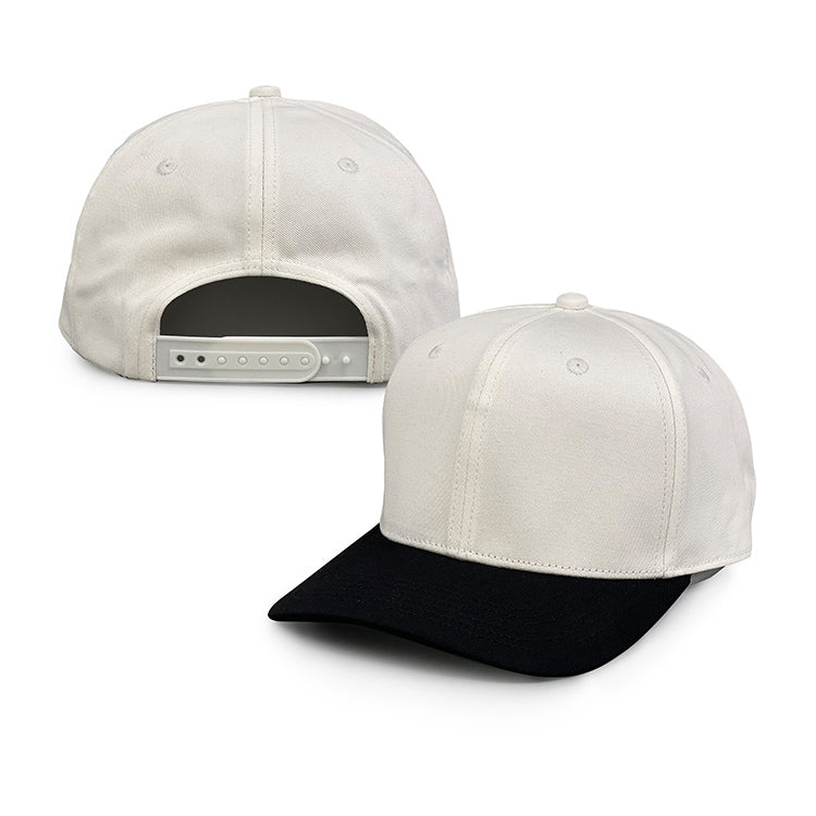 white cotton 6 panel baseball hats
