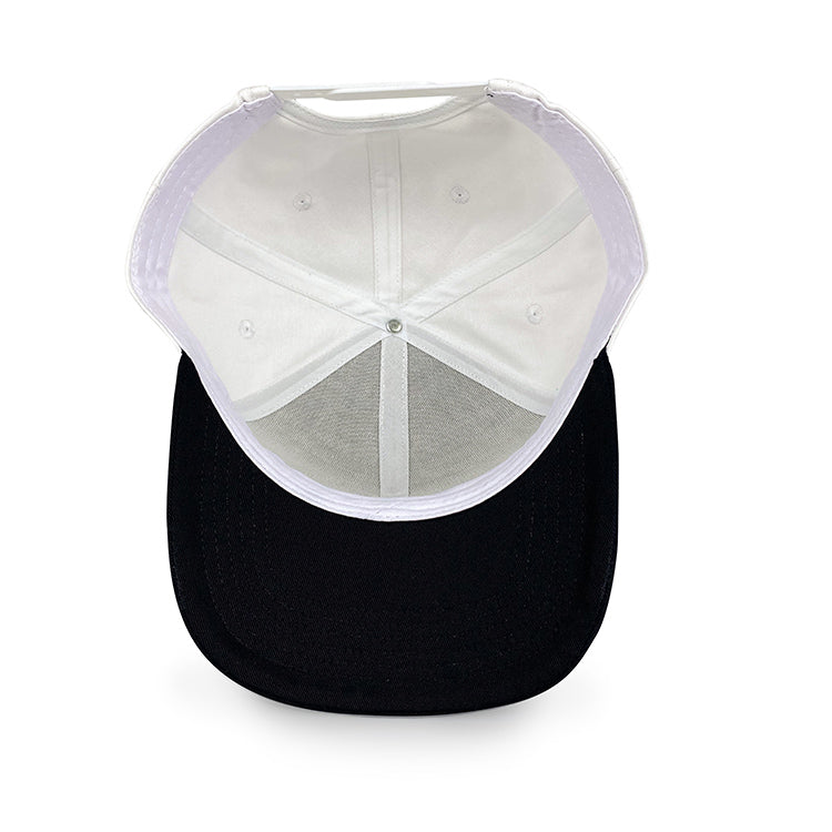 white cotton 6 panel baseball hats inner