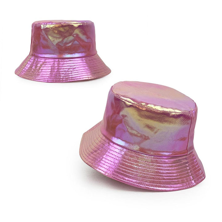 pink Polyester bucket hats