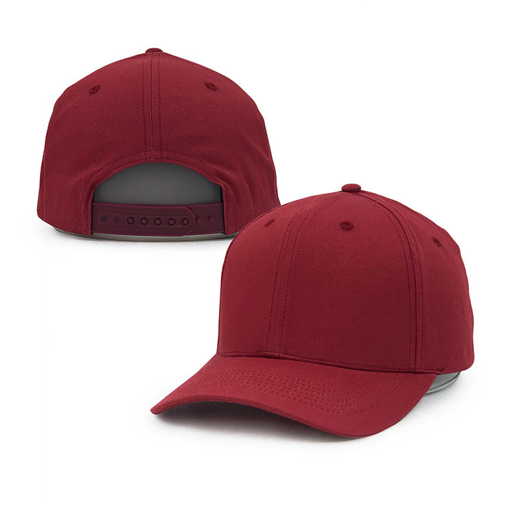crimson cotton 6 panel baseball hats