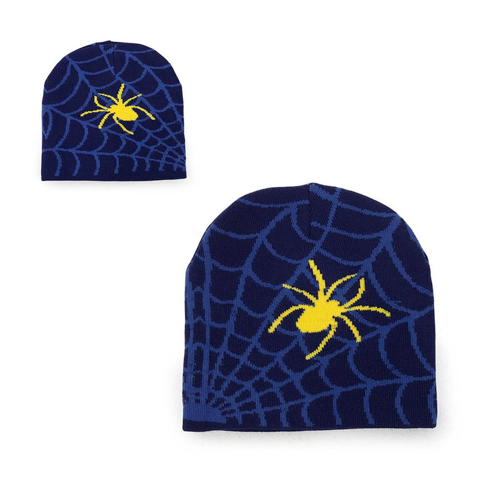 navy polyester Pattern beanie