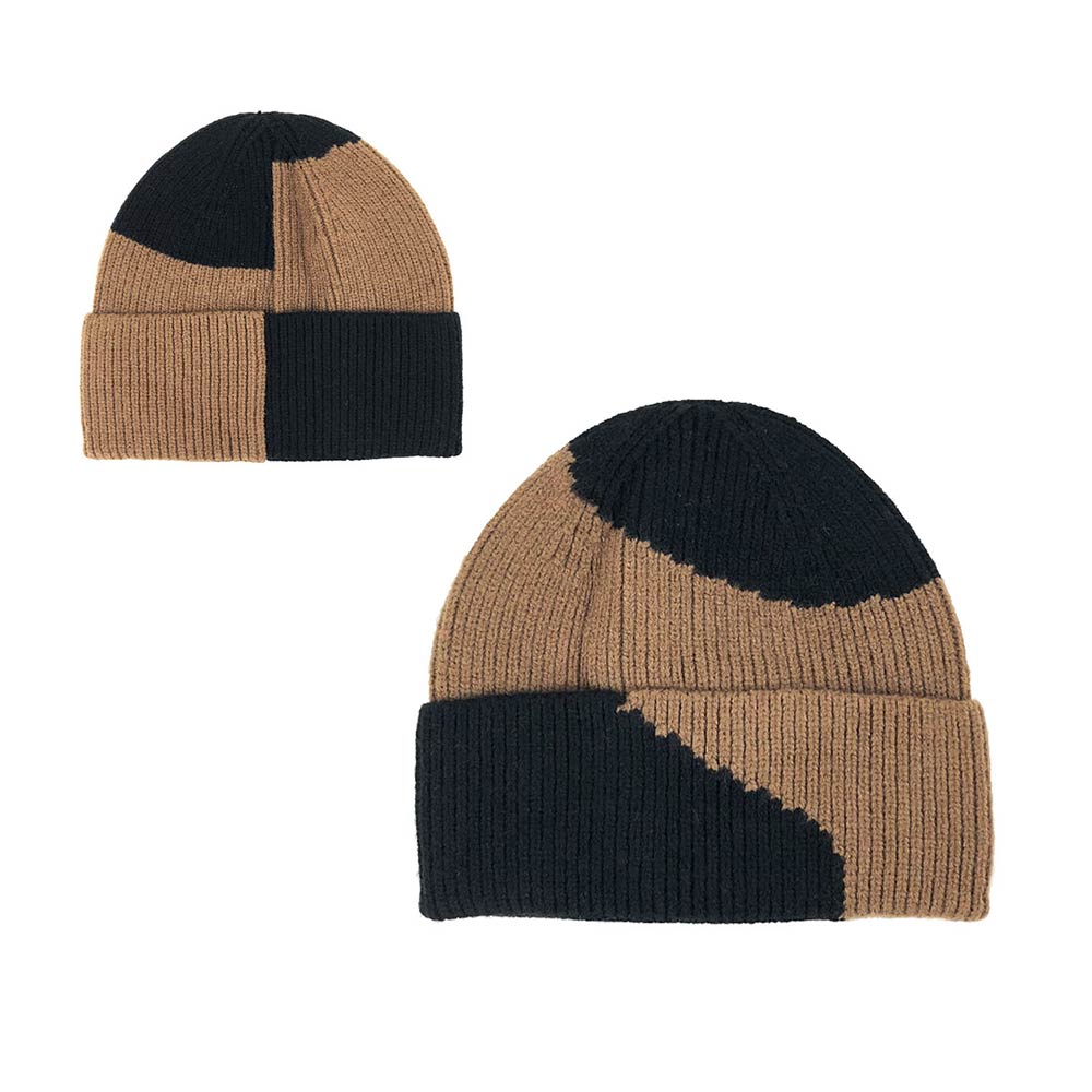 bronze polyester cuffed beanie