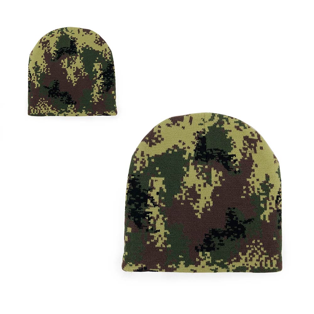 olive polyester Camouflage beanie