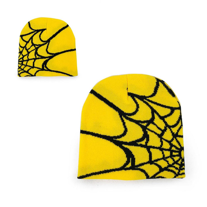 yellow polyester Pattern beanie