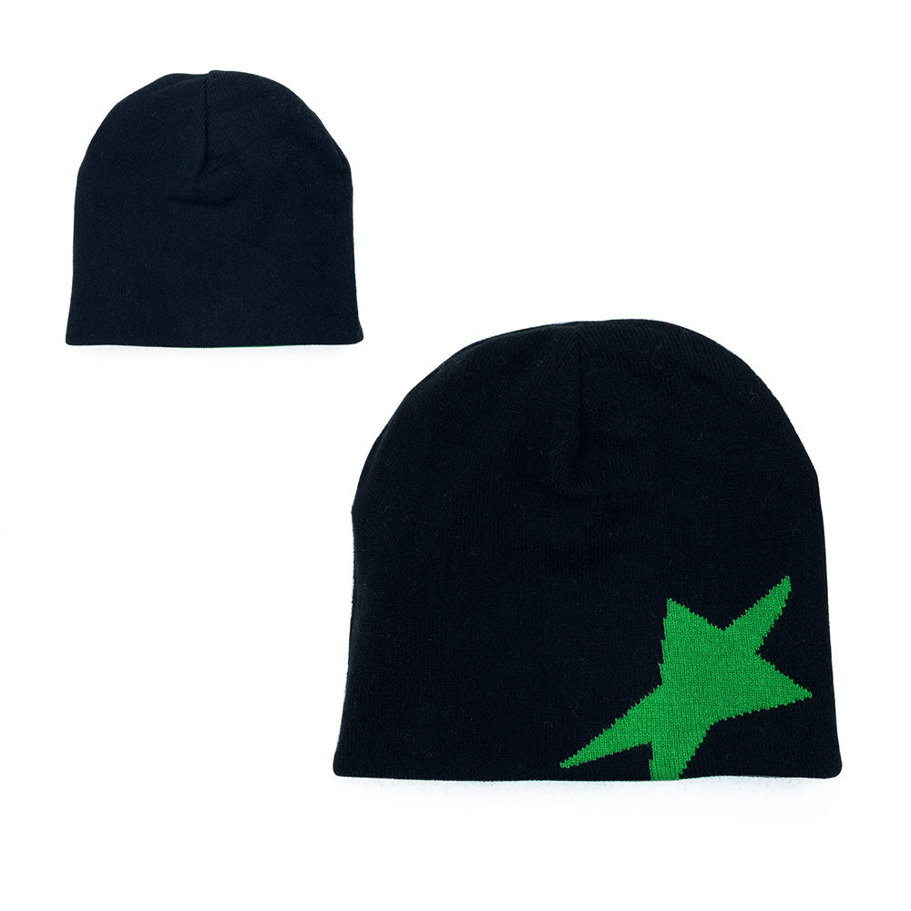 black polyester Pattern beanie