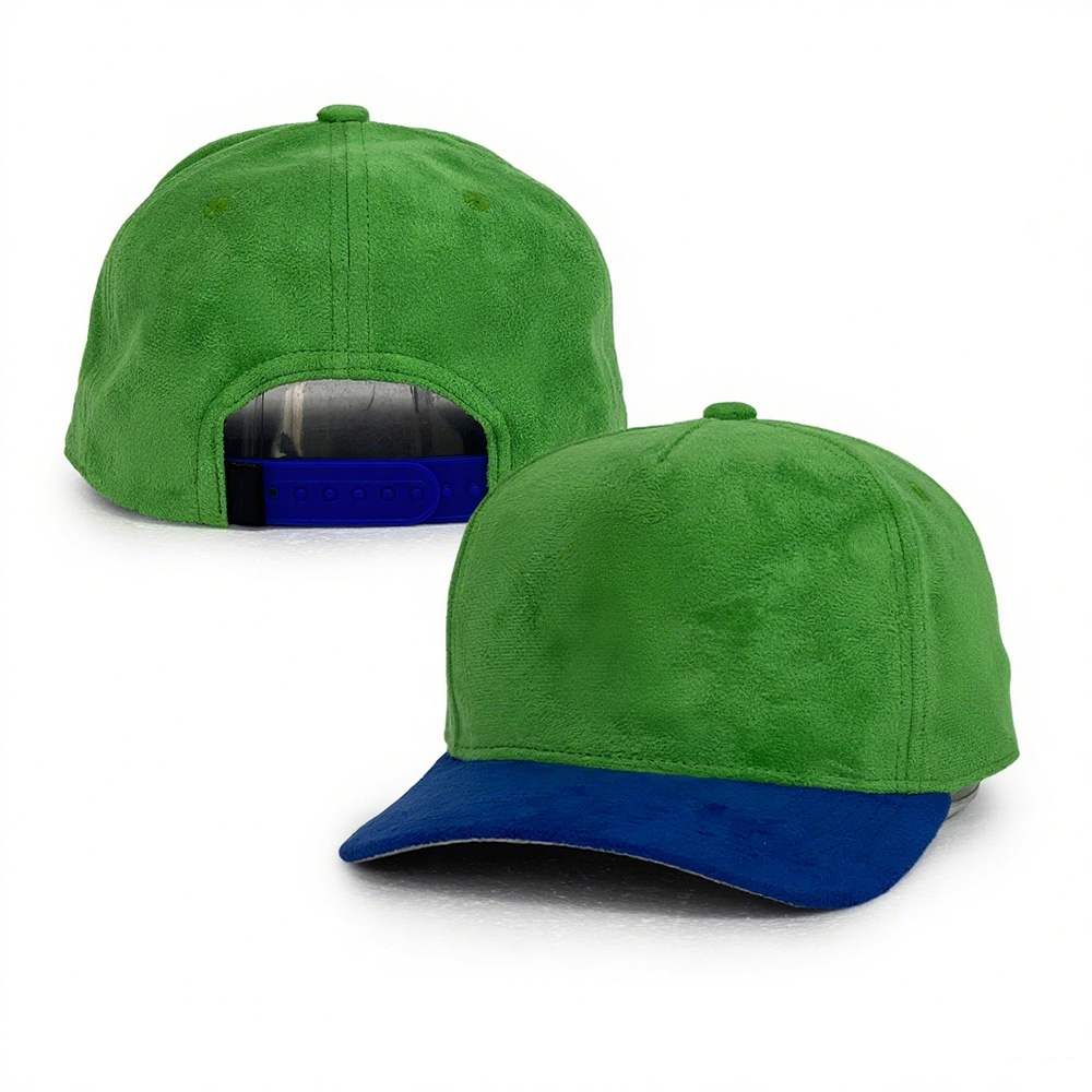 yellow green blue suede baseball caps