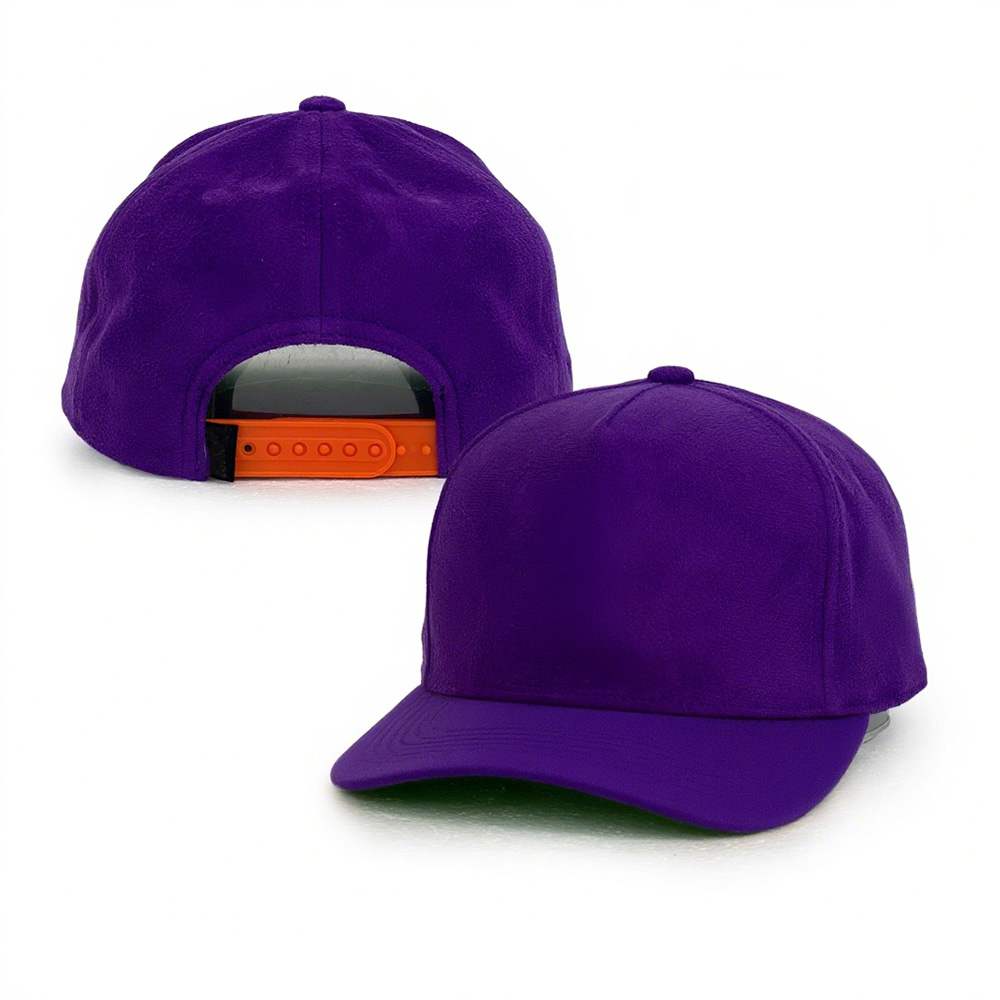 purple suede baseball caps