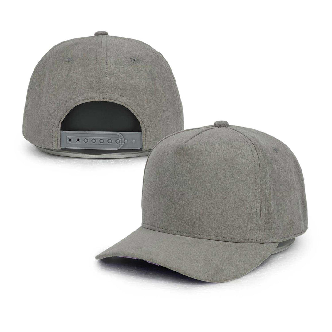 gray suede baseball caps