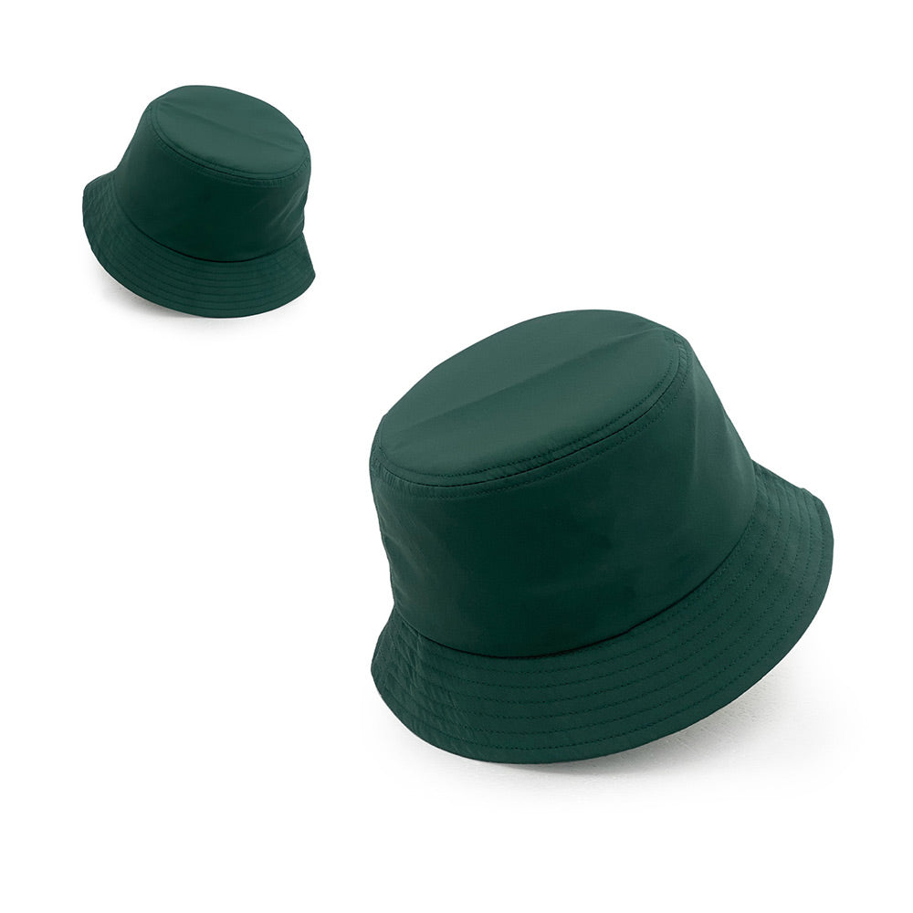 green nylon bucket hats