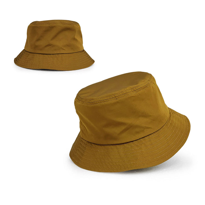 gold nylon bucket hats