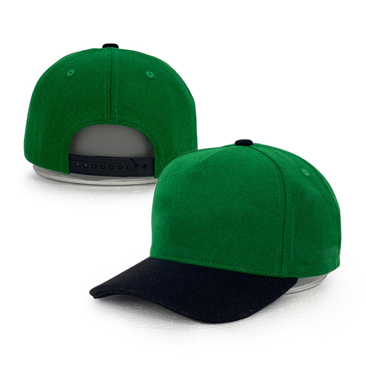 green black wool baseball caps