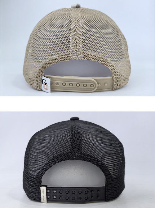 Back of hat-back buckle label