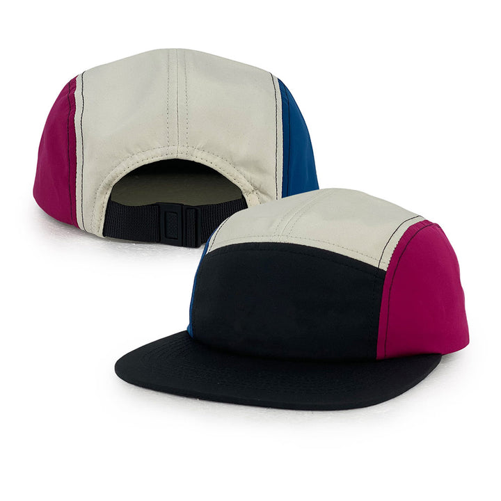 nylon camp cap deep pink black