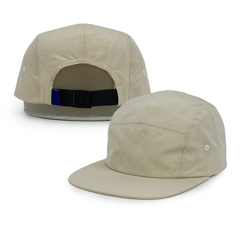 beige nylon camp caps
