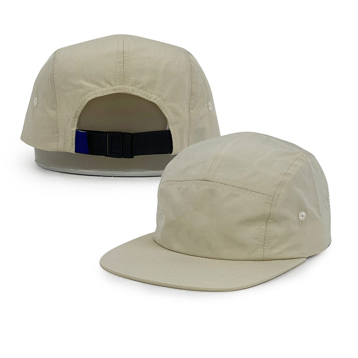 beige nylon camp caps
