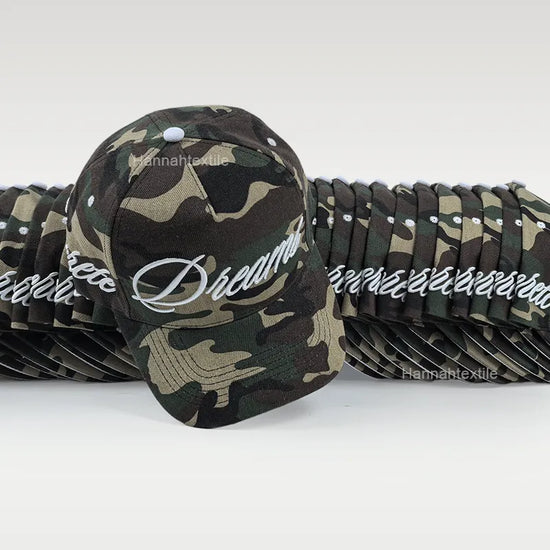 Custom Polyester Camo 5 Panel Baseball Hat 1