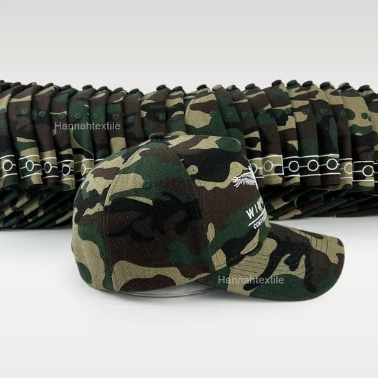 Custom Polyester Camo 5 Panel Baseball Hat 2