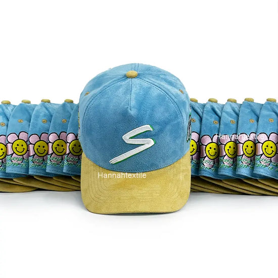Bulk Suede Baseball Cap, 6 Panel Curve Bill 3