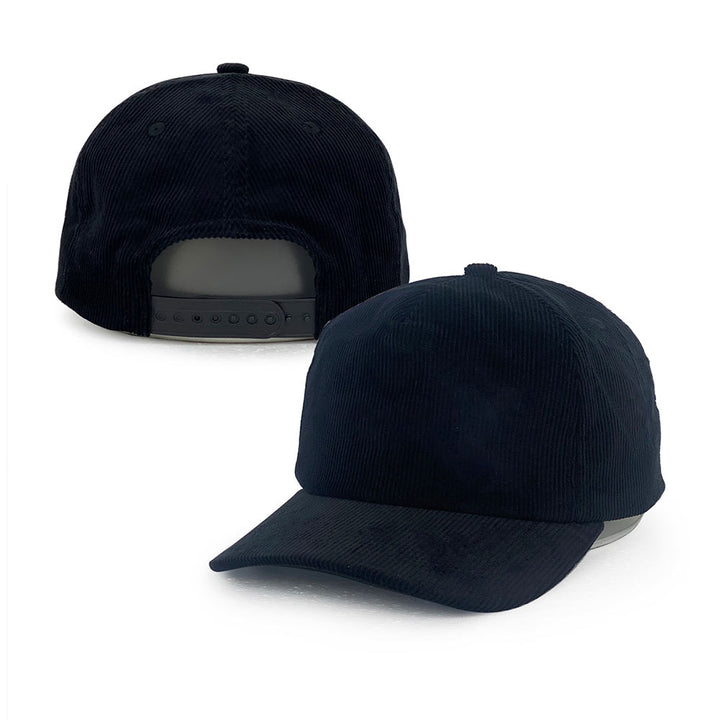 black Corduroy dad hat