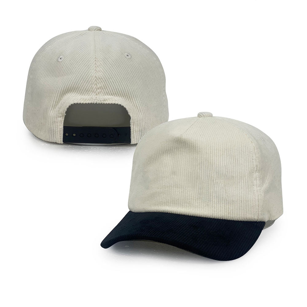 white Corduroy dad hat