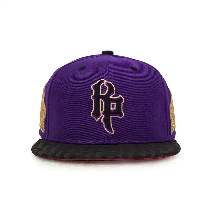 purple polyester fitted hat-2