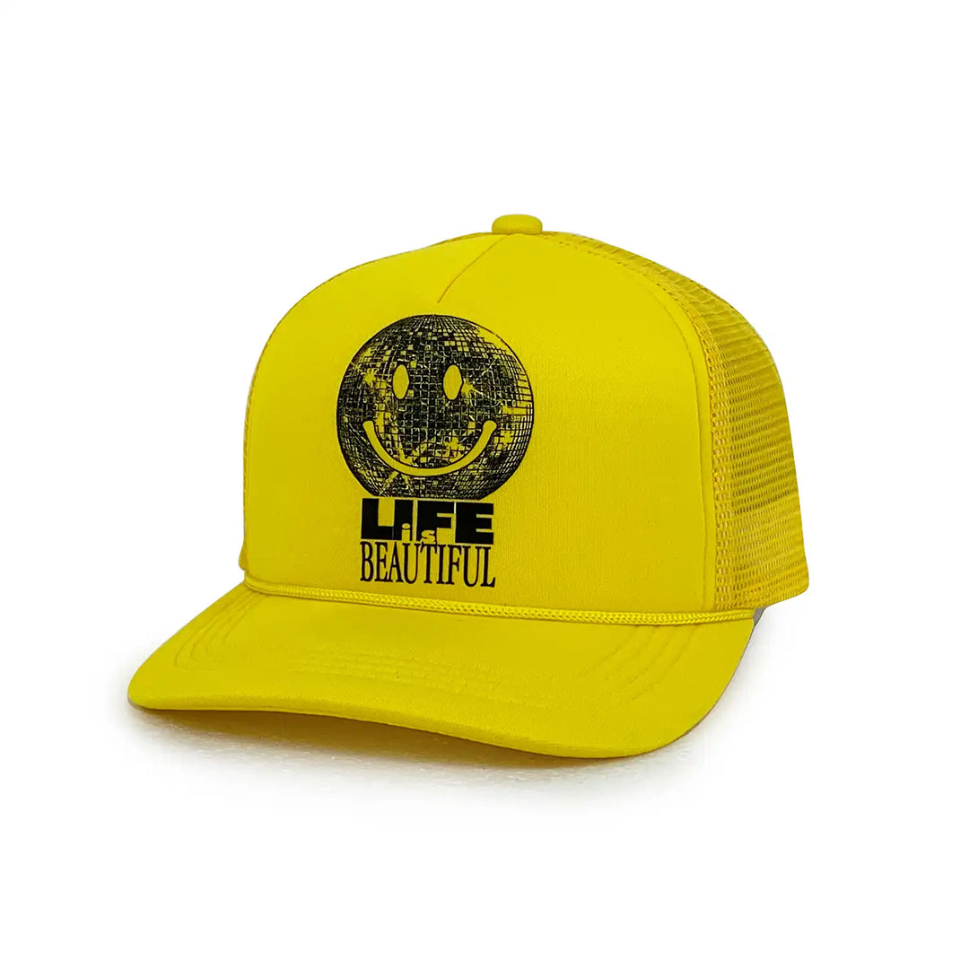 yellow foam trucker hats