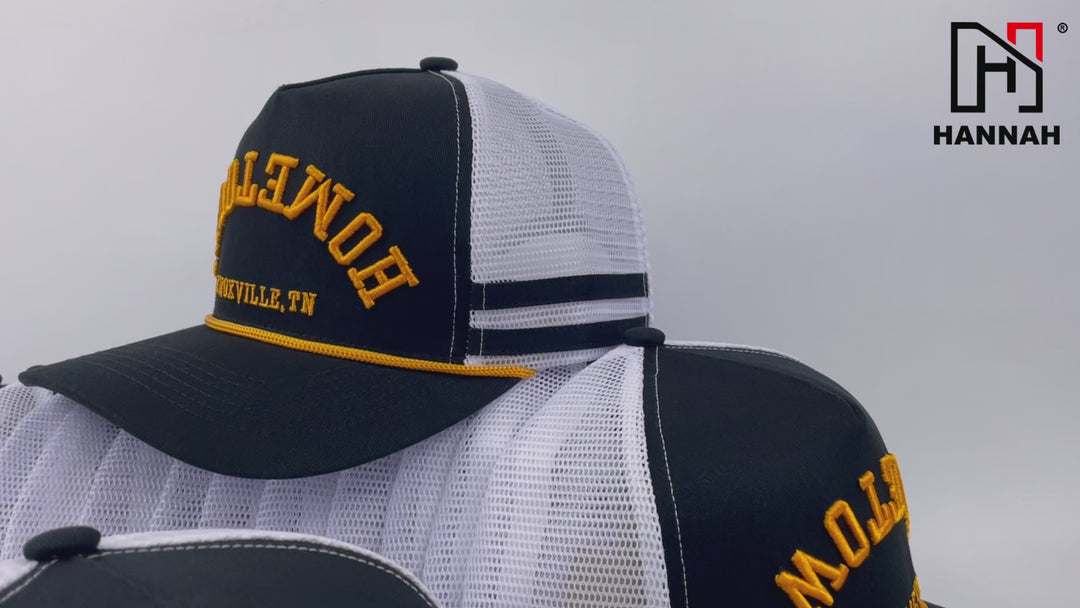 cotton trucker hat with rope video