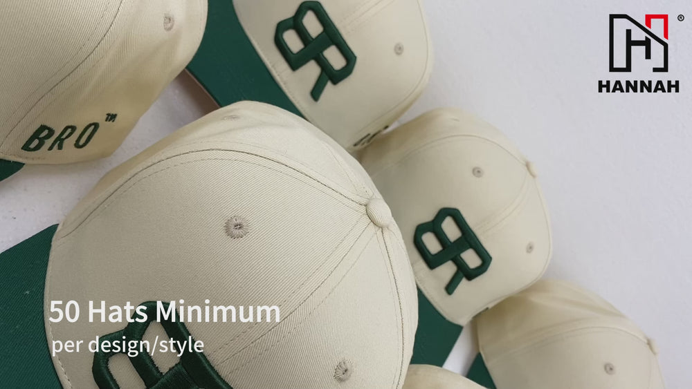 Cotton 6 panel two tone Baseball Cap_video