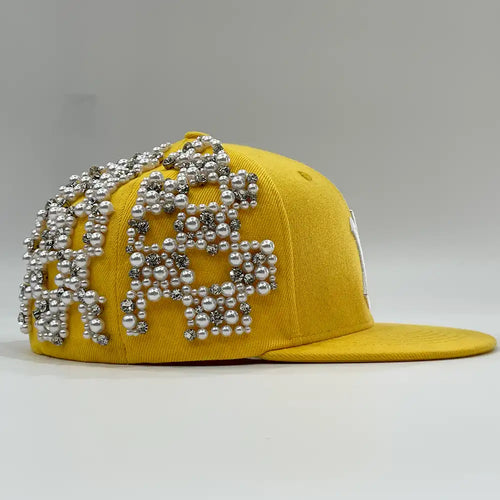 Custom Rhinestone Fitted Hat