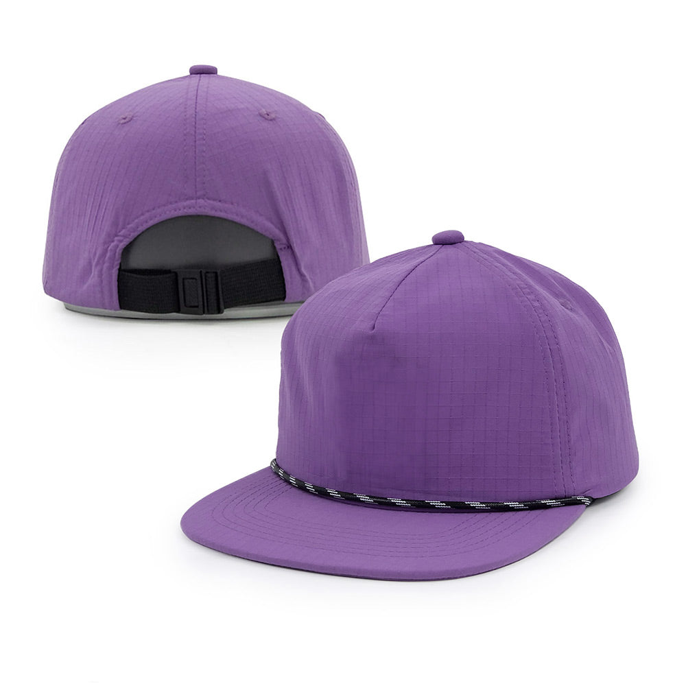 purple nylon snapback  caps