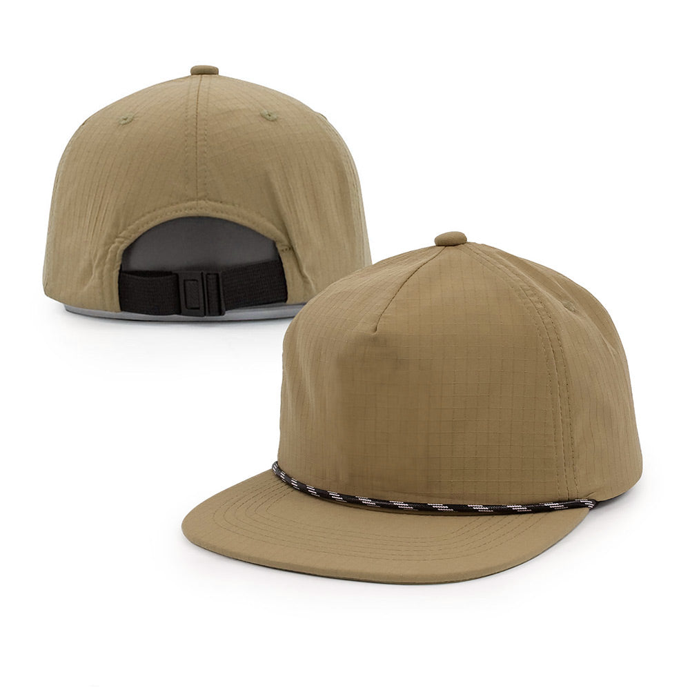 beige nylon snapback  caps