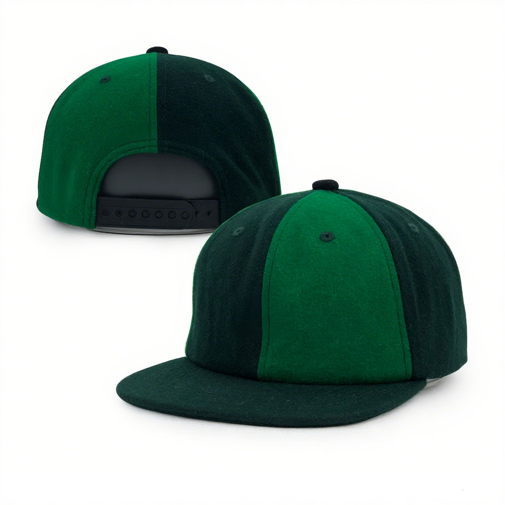 medium sea green wool snapback hats