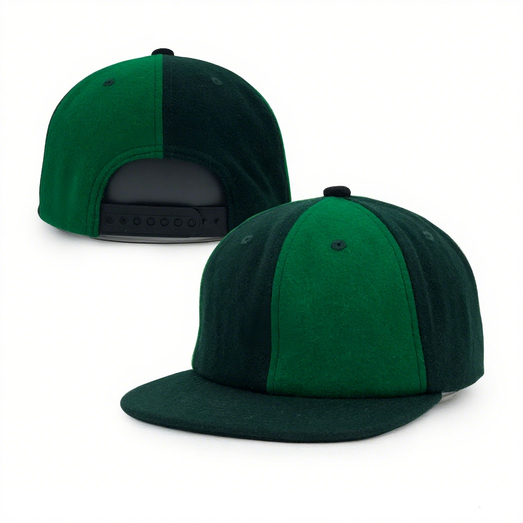 medium sea green wool snapback hats