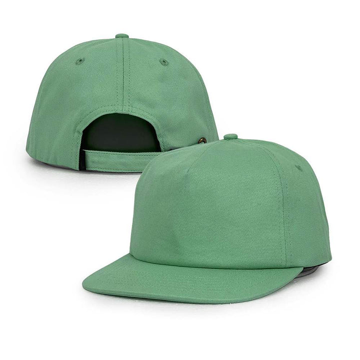 dark sea green beige cotton snapback caps