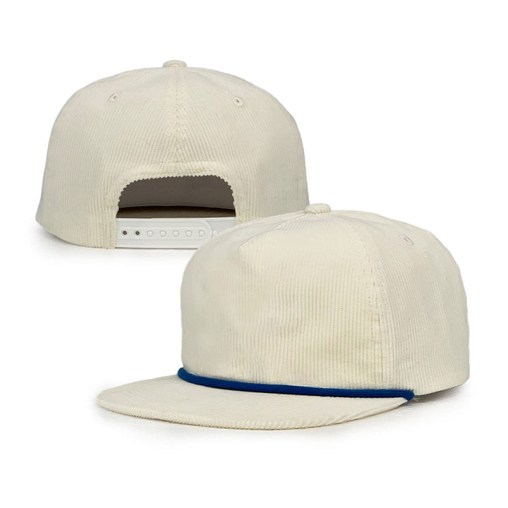 floral white corduroy unstructured snapback cap