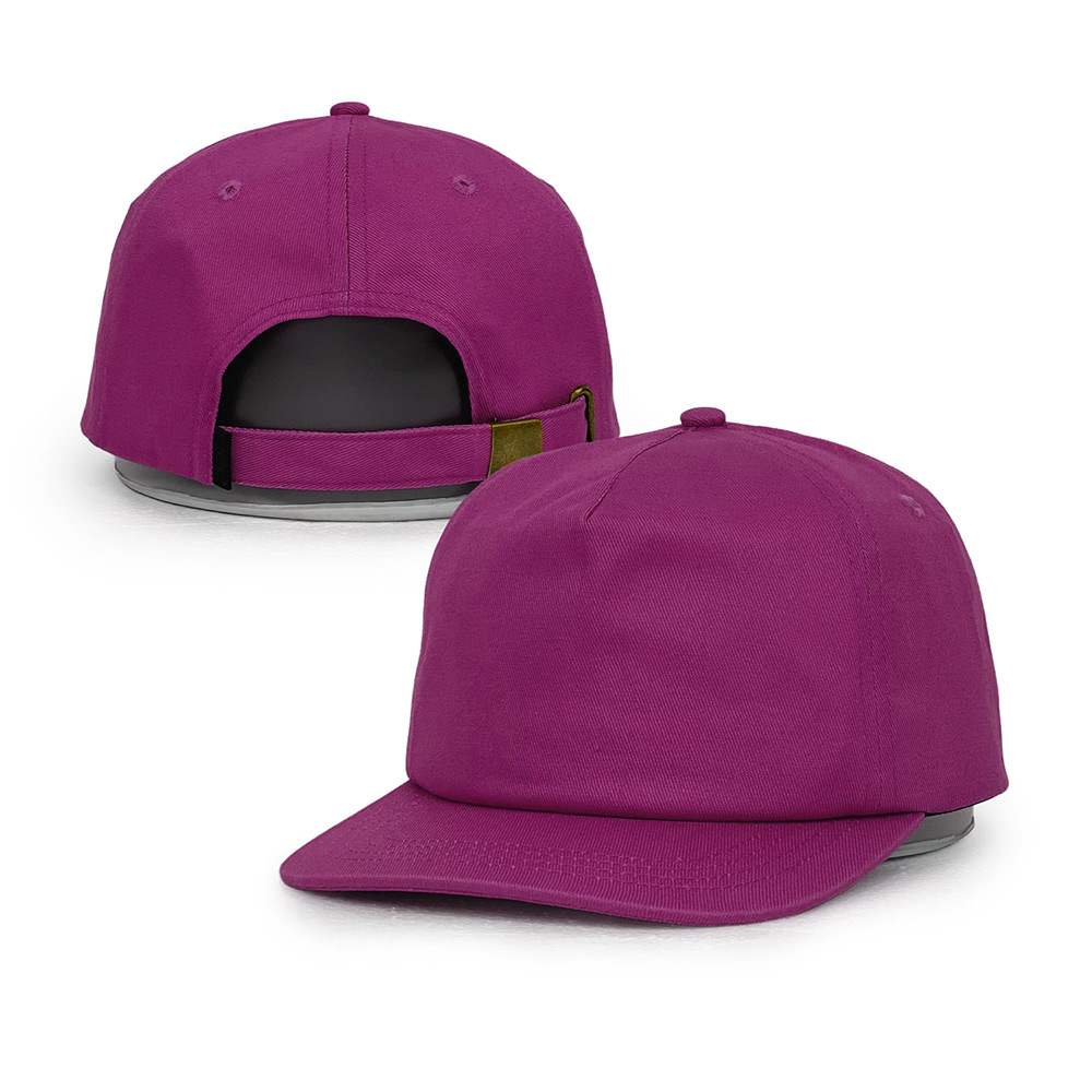 deep pink beige cotton snapback caps