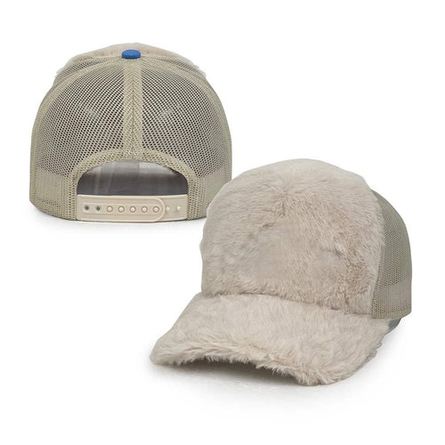 Custom Faux Rabbit Fur Trucker Hat