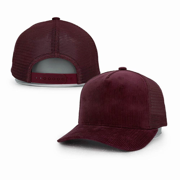 brown corduroy mesh trucker hats