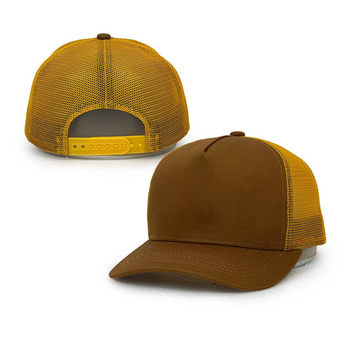 chocolate mesh cotton 5 panel trucker hats