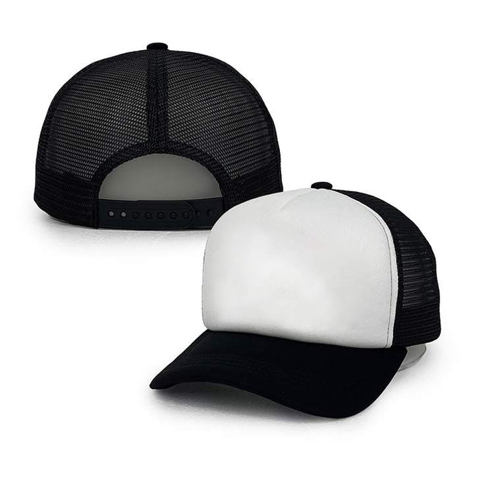 black foam 5 panel trucker hats