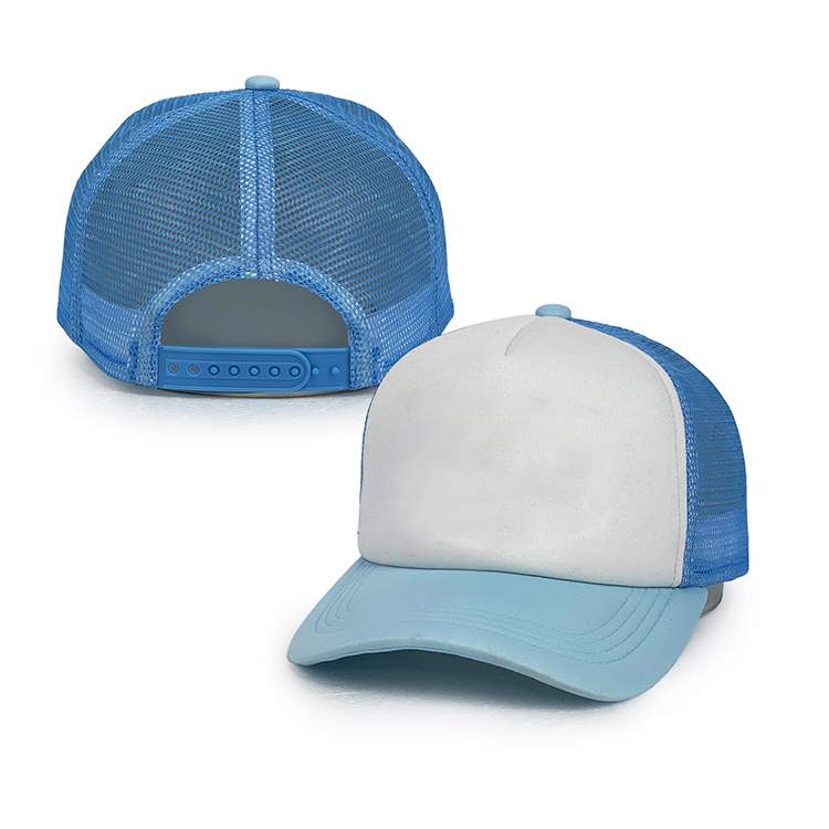 light sky blue foam 5 panel trucker hats