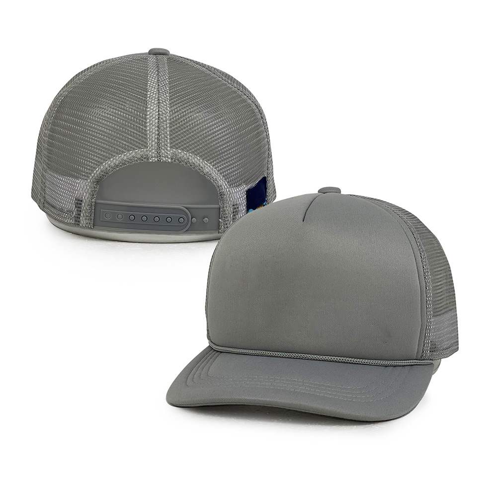 gray foam 5 panel trucker hats
