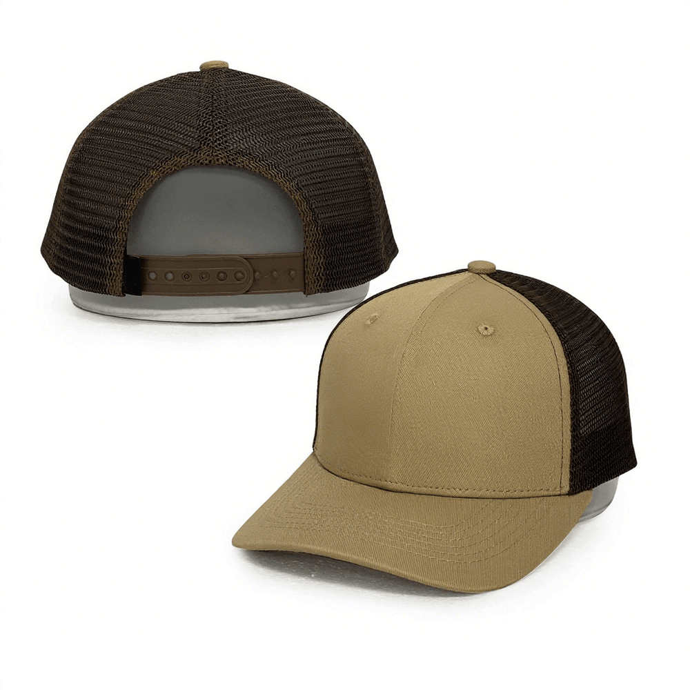 floral white 6 panel cotton mesh trucker hats