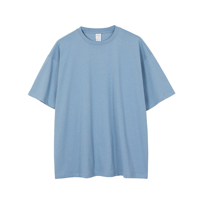 deep sky blue Cotton t-shirt