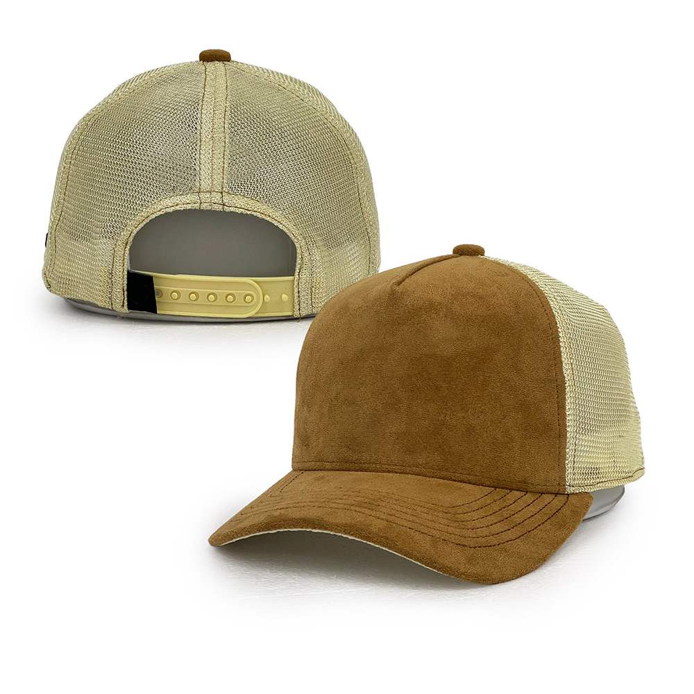 bronze suede mesh trucker hats